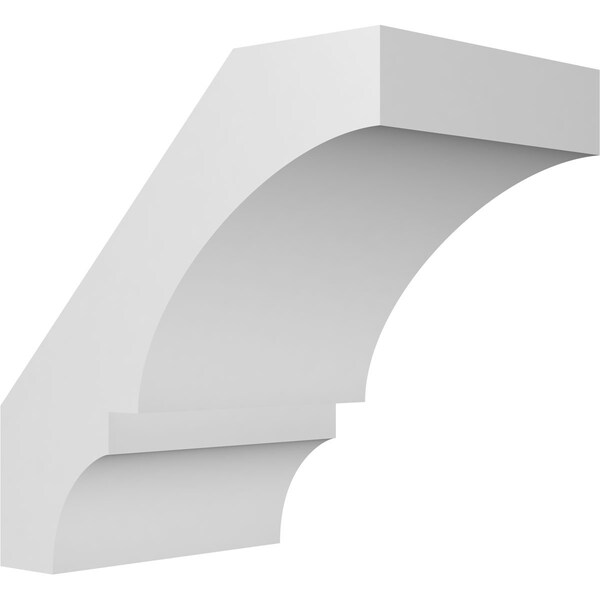 Ekena Millwork 5 1/2-in. W x 8-in. D x 8-in. H Balboa Architectural Grade PVC Knee Brace BRCP055X08X08BOA - main